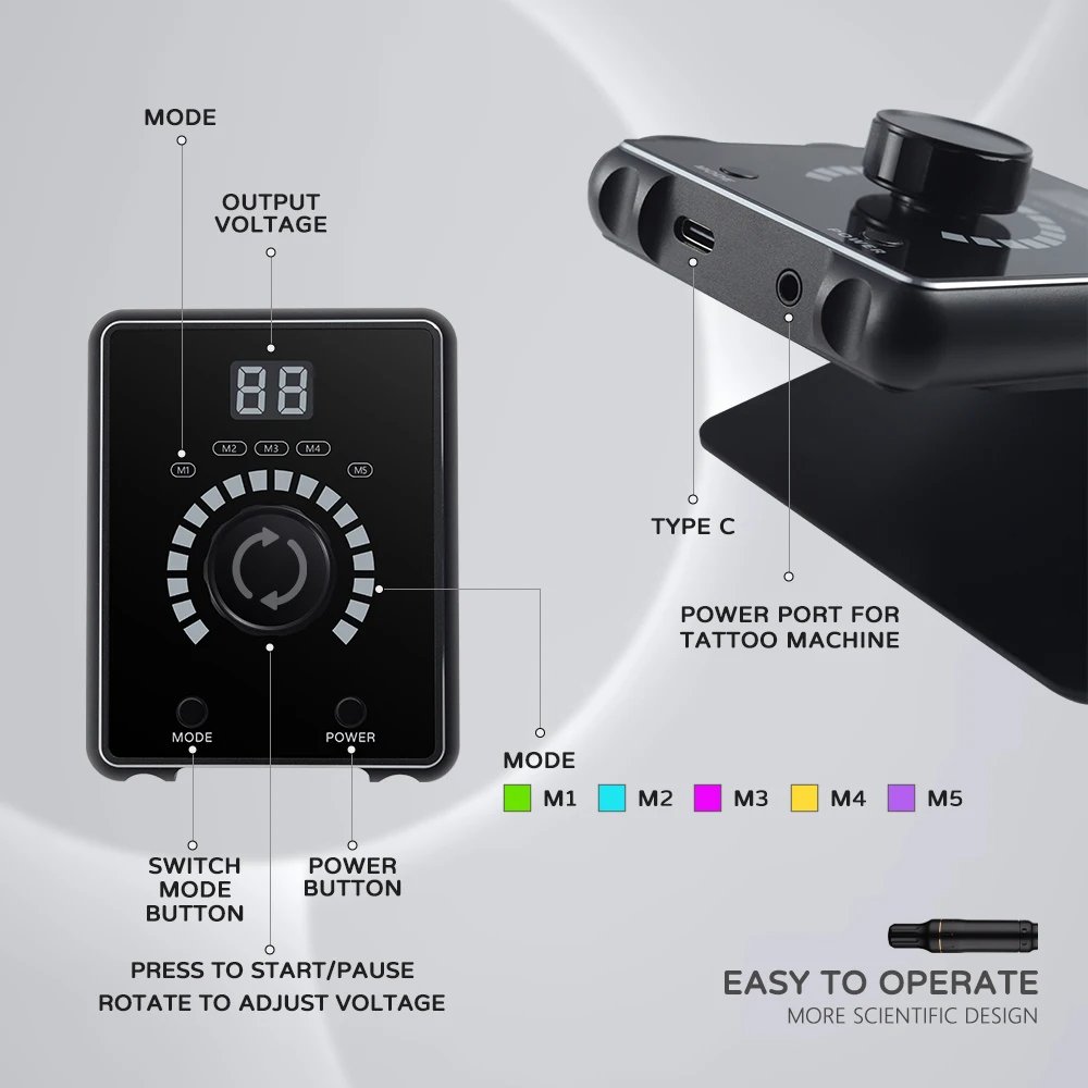Ambition Adjustable Speed Permanent Makeup Lip Microblading Machine Rotary Pen Eyebrow Tattoo Machine