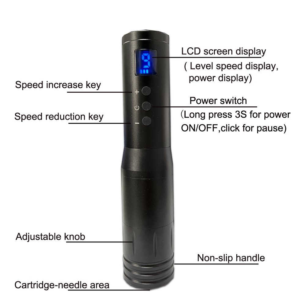 High Quality Tattoo Machine Digital Display Motor pen one-piece needle Equipment Permanent Makeup Microblading Pen