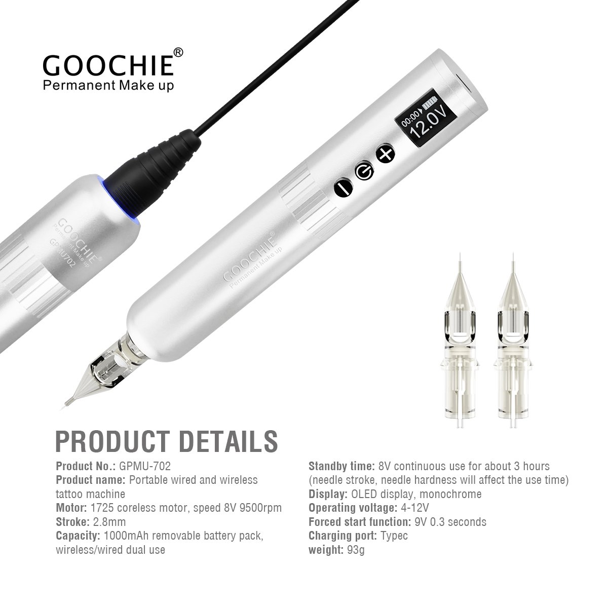 NEW ONE Universal Cartridge Needle Microblading Brows Lip Blush Tattoo Pen Permanent Makeup Machine