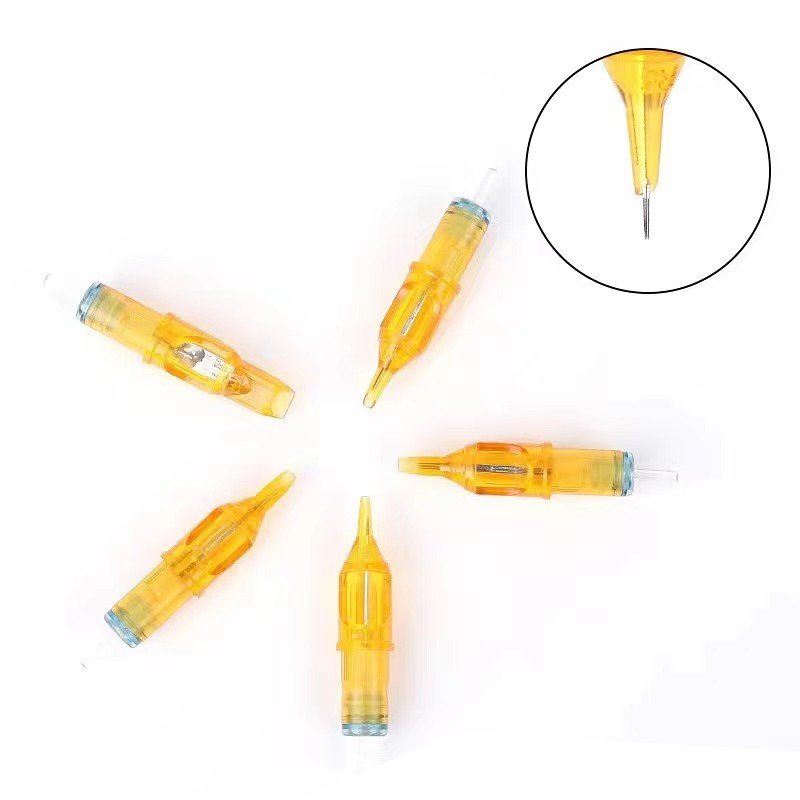 Sterile Yellow Cartridge Needles for Tattoo Machine Tattoo Kit and Supplies