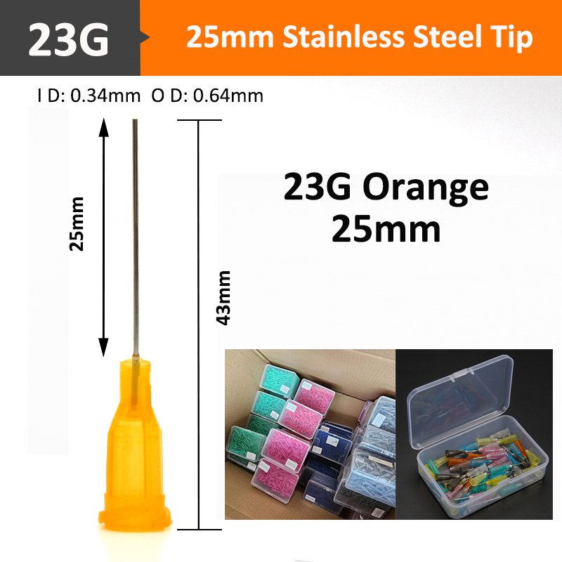 PRECISION STAINLESS STEEL TIPS needle For Adhesive Dispensing Syringe cartridges Customized Accept Dispenser Accessories