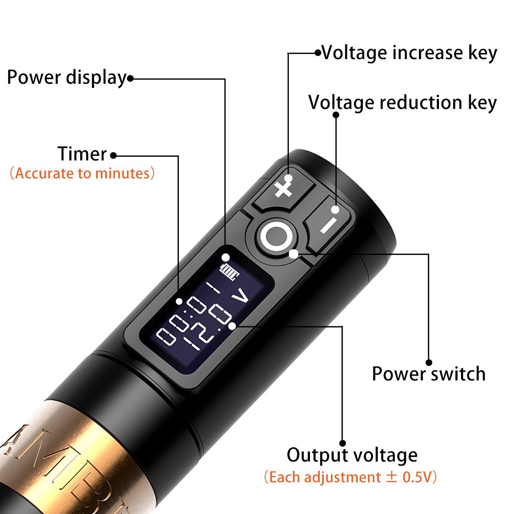 XNET Storm Wand Professional Wireless Tattoo Machine Powerful Motor Digital Electric Rotary Tattoo Pen Gun for Body Art