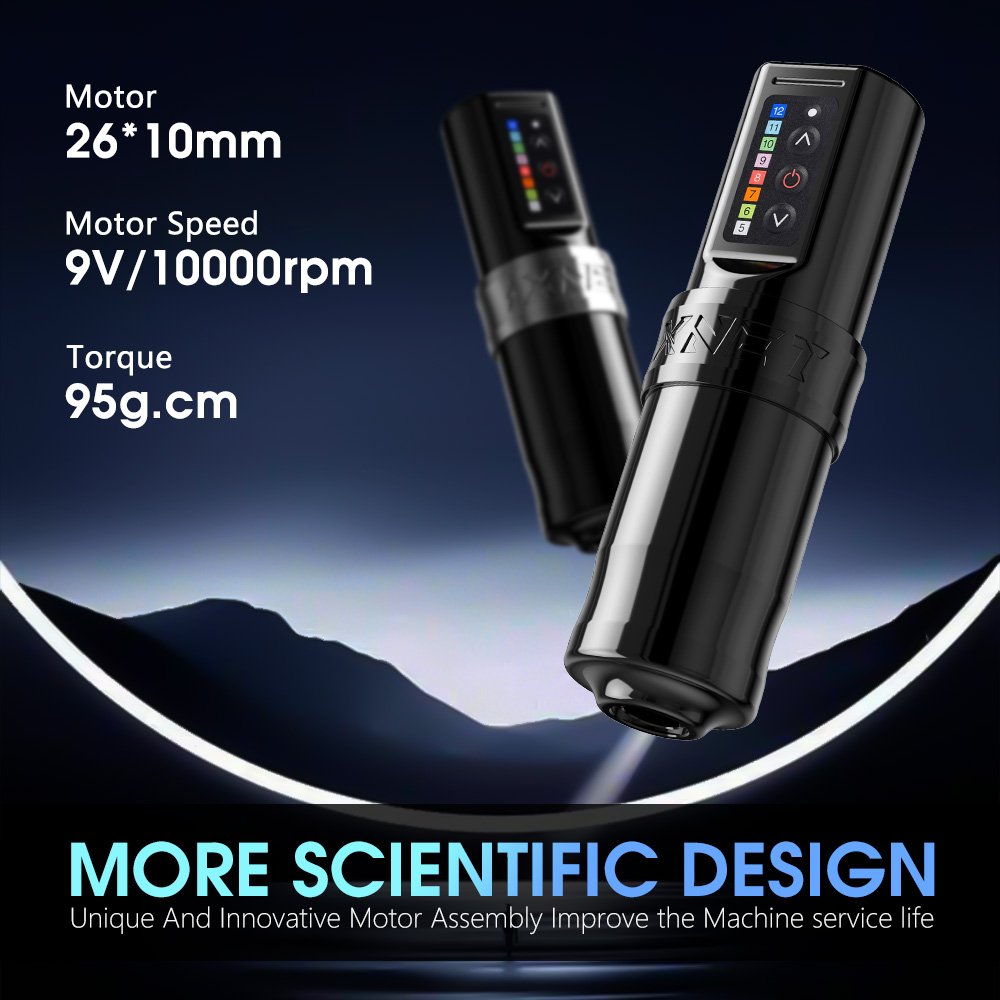 XNET F L U X 2000mAh 4.0mm Stroke Electric Tattoo Gun Professional Wireless Rotary Tattoo Pen Machine for Artists Body Art