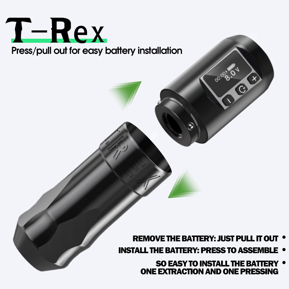 Ambition Trex 4mm Stroke Professional Powerful Coreless Motor Wireless Tattoo Machine for Artists Body Art