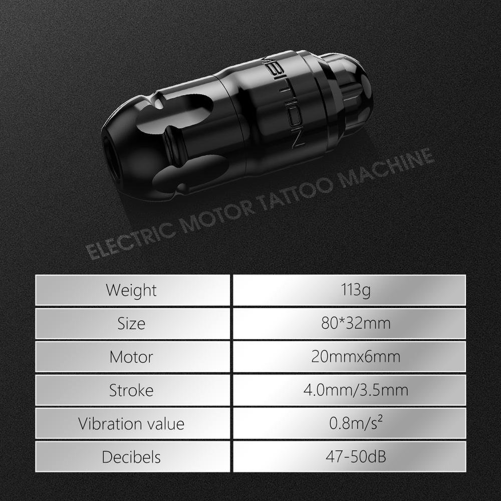 XNET Lutin Brushless Motor 3.5mm/4.0mm Stroke Straight Drive Rod Professional Rotary Tattoo Machine Pen Gun for Body Art