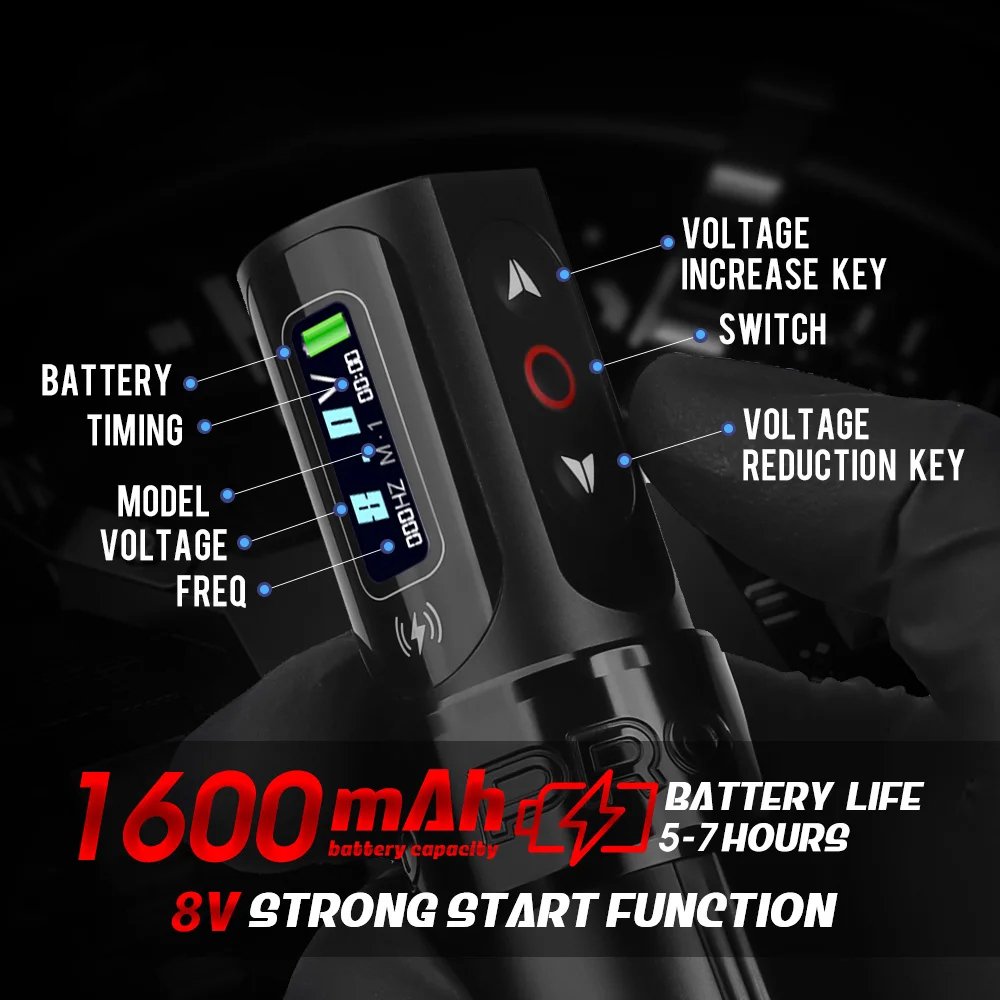 Microblading Supply Wholesale Wireless Double Battery MaxTattoo Pen Machine With 4mm Stroke Custom LOGO