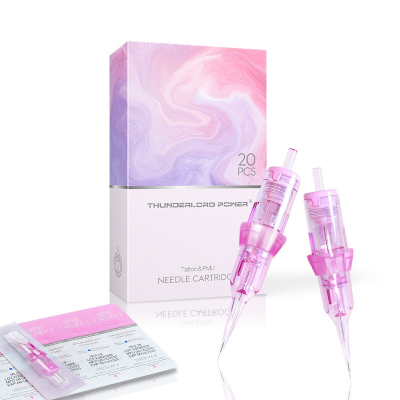 20Pcs Disposable Tattoo Cartridge Needles Permanent Makeup Eyebrows Eyeliner Lip Tattoo Cartridge Supplies for Rotary Tattoo Pen