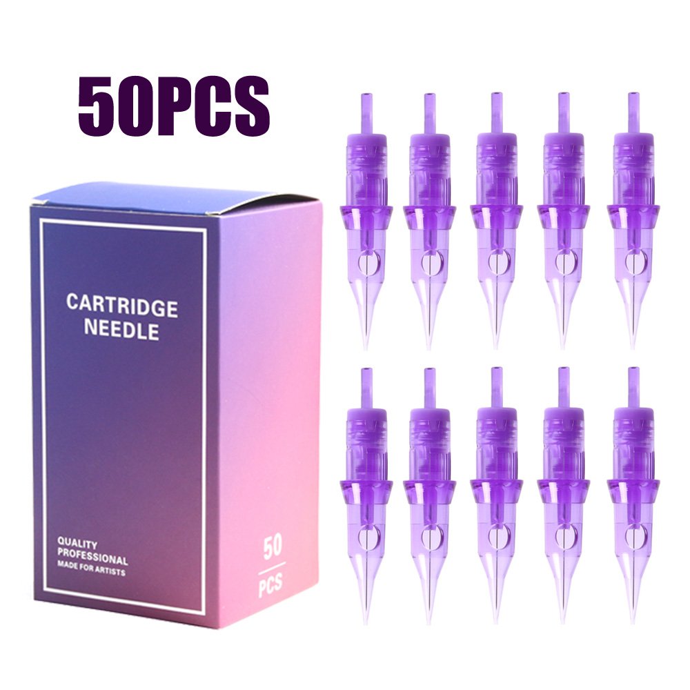 50PCS Tattoo Cartridge Disposable Needles Bugpin 0.3MM rl rs rm m1 Series For Permanent Makeup Tattoo Set