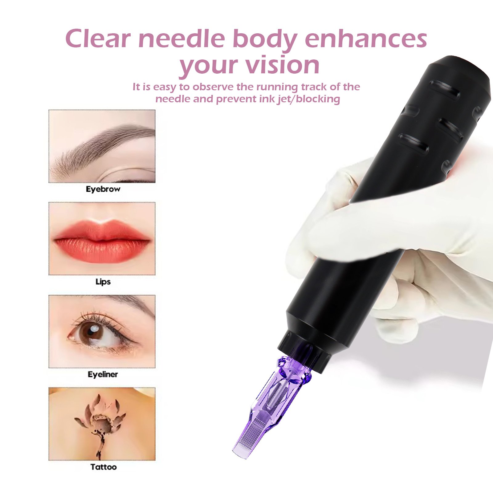 Professional 20PCS Disposable Tattoo Needles for Mesotherapy Korean Supply Permanent Eyebrow Lips Makeup Cartridge Needles