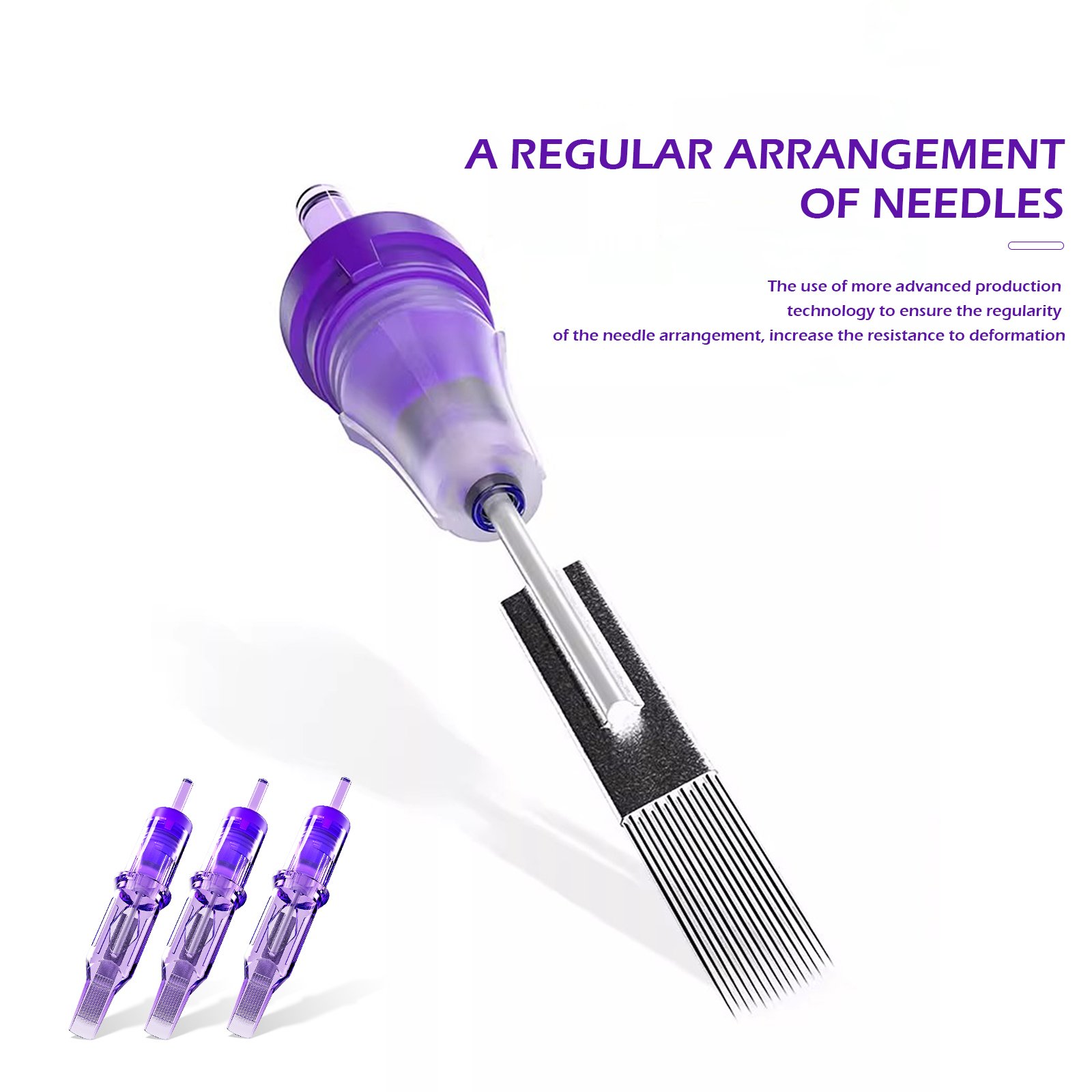 Professional 20PCS Disposable Tattoo Needles for Mesotherapy Korean Supply Permanent Eyebrow Lips Makeup Cartridge Needles