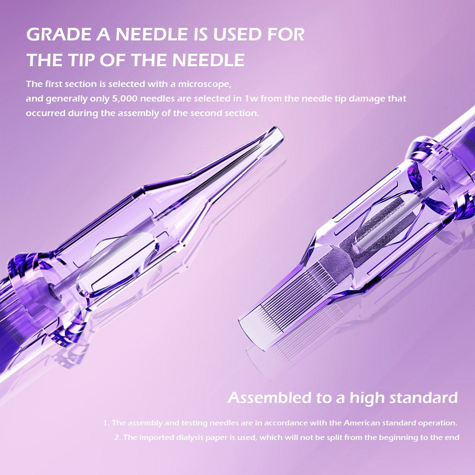 Professional 20PCS Disposable Tattoo Needles for Mesotherapy Korean Supply Permanent Eyebrow Lips Makeup Cartridge Needles