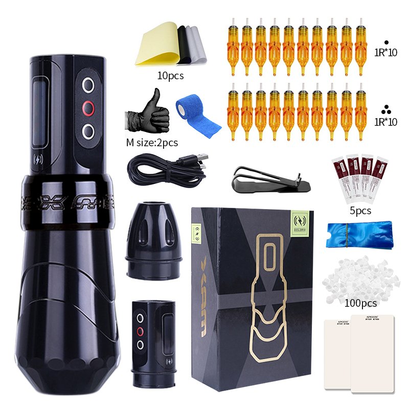 Tattoo Machines Kit Gun Tattoo Pen Tattoo Power Supply Cartridges Needles Permanent Makeup Machine Accessories