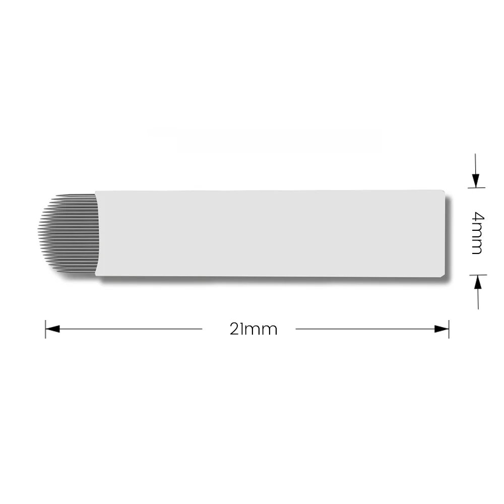 OEM 0.15mm 24U Flex U shape Disposable Microblading Blades Master Flex U shape Nano Eyebrow Needles For Tattoo Manual Pen