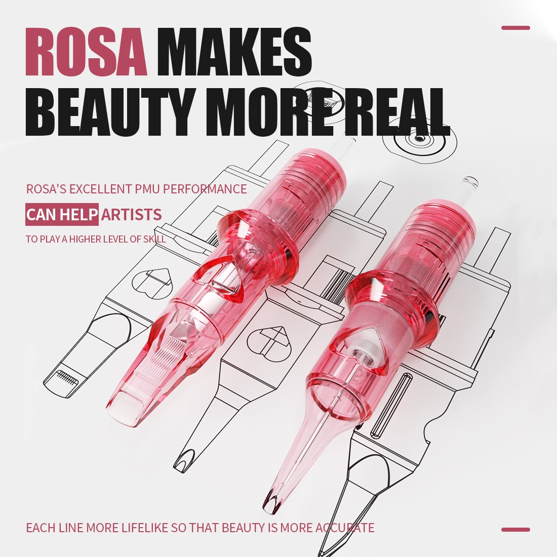 Arenahawk Rose Disposable Tattoo Cartridges Needles For Lipblush Eyebrow PMU