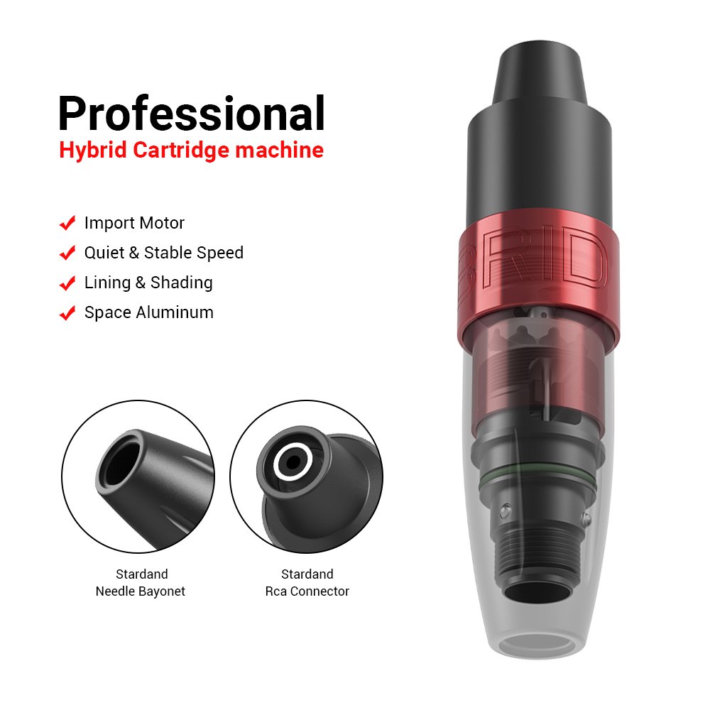 HY-1002-1 Black Rocket Tattoo Machine Professional Rotating Tattoo Pen Factory Price OEM Accepted