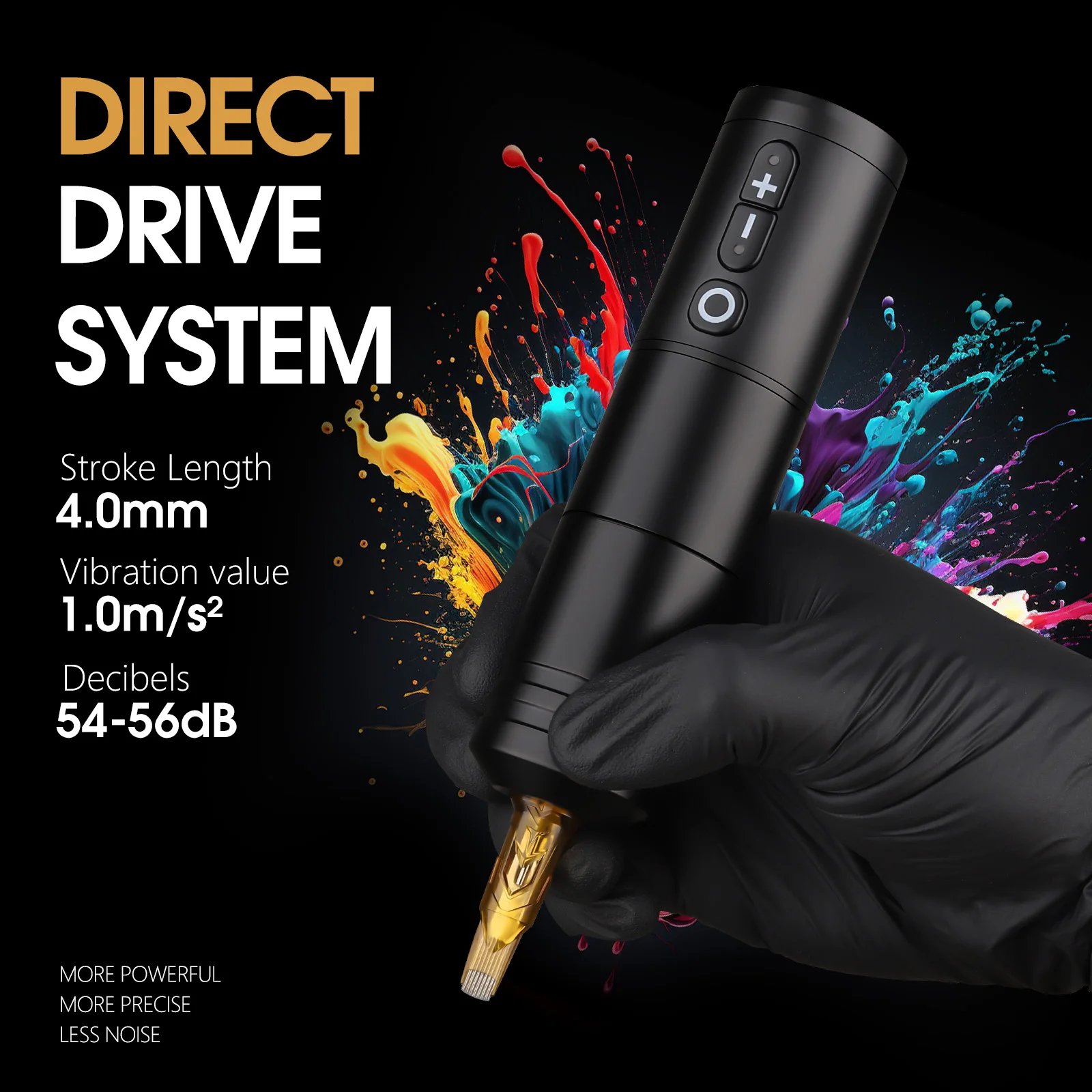 Ambition Ninja 2400mAh 4mm Stroke Powerful Coreless Motor Digital Professional Wireless Rotary Tattoo Pen Machine for Body Art