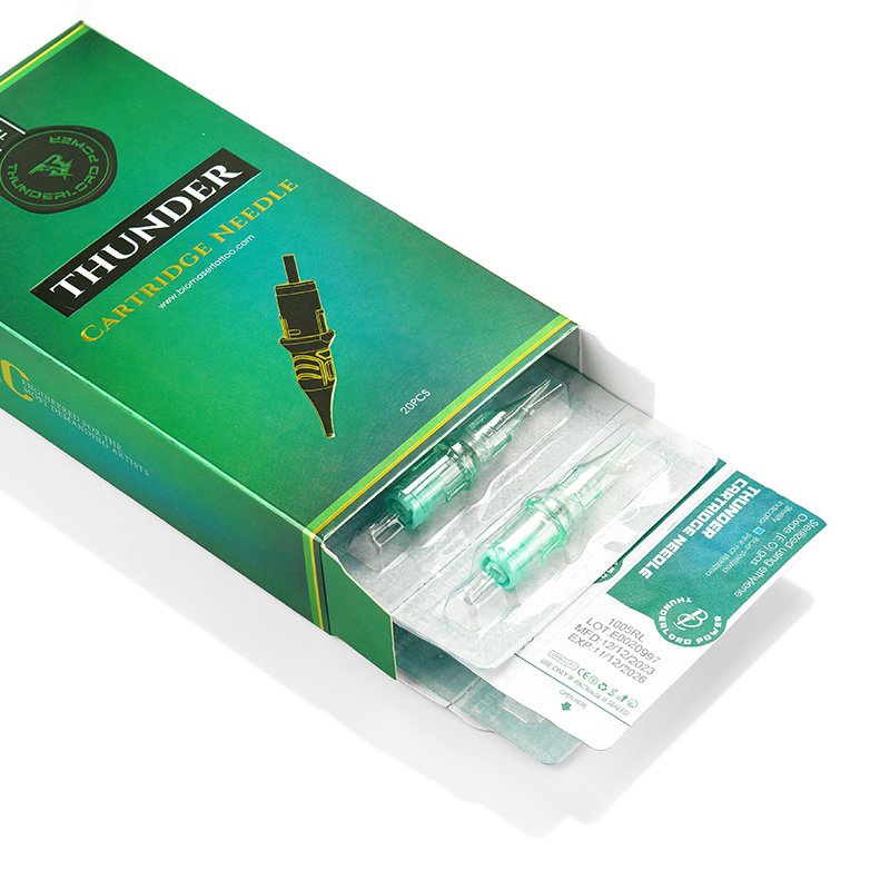Professional Thunderlord Green Membrane Tattoo Cartridge Needles Newest Biomaser Factory Price for Permanent Makeup Models RL RM