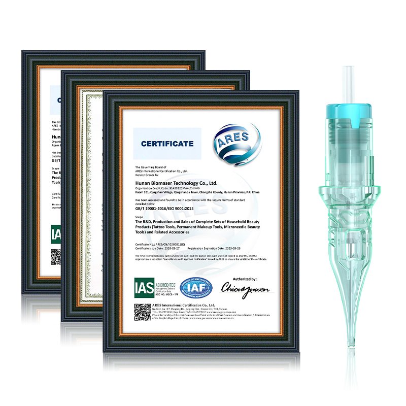 Professional Thunderlord Green Membrane Tattoo Cartridge Needles Newest Biomaser Factory Price for Permanent Makeup Models RL RM