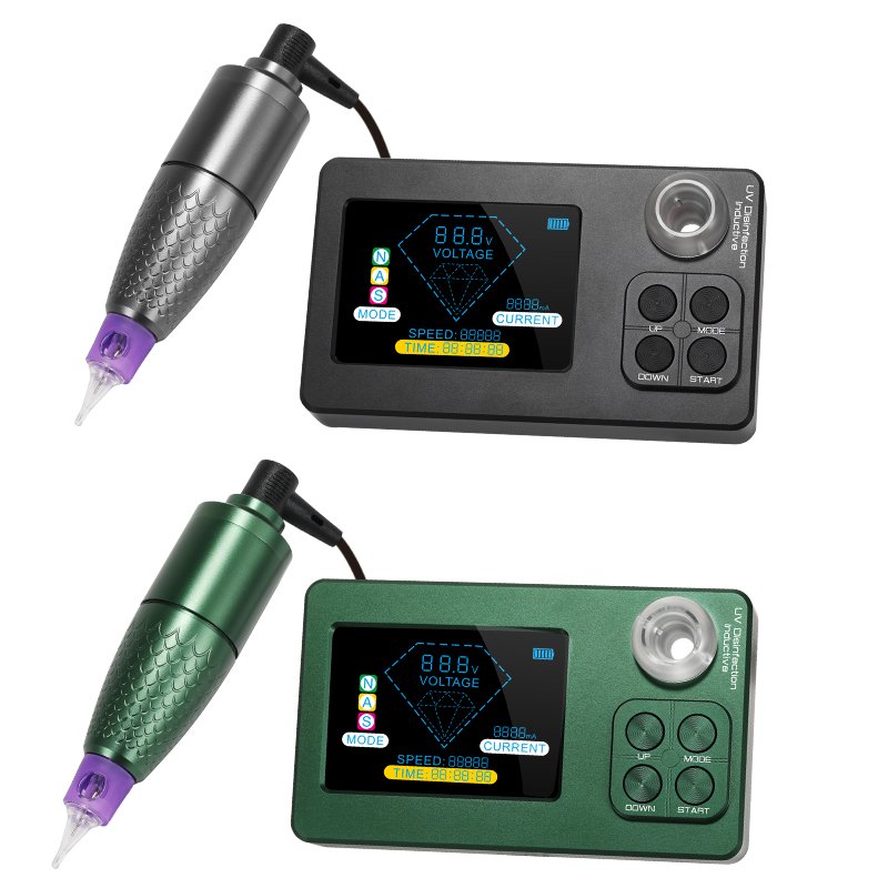 JiDragon Original V21 Mermaid Wireless Tattoo Device Automatic SMP Machine Permanent Makeup Machine with UV Sterilized Port