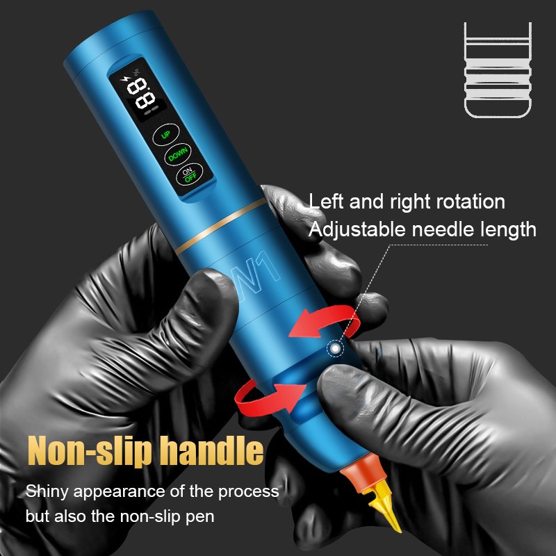 Professional Wireless Electric Tattoo Machine Pen Rechargeable PMU Machine for Body Art Permanent Makeup