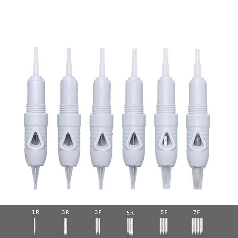 100pcs Charmant Tattoo Needles 8mm Screw Permanent Makeup Tattoo Eyebrow/Lips Cartridges Needle For Liberty Tattoo Machine Pen
