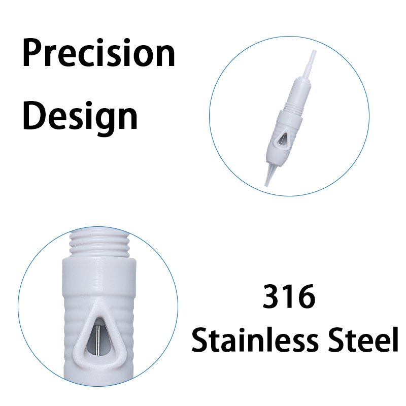 100pcs Charmant Tattoo Needles 8mm Screw Permanent Makeup Tattoo Eyebrow/Lips Cartridges Needle For Liberty Tattoo Machine Pen