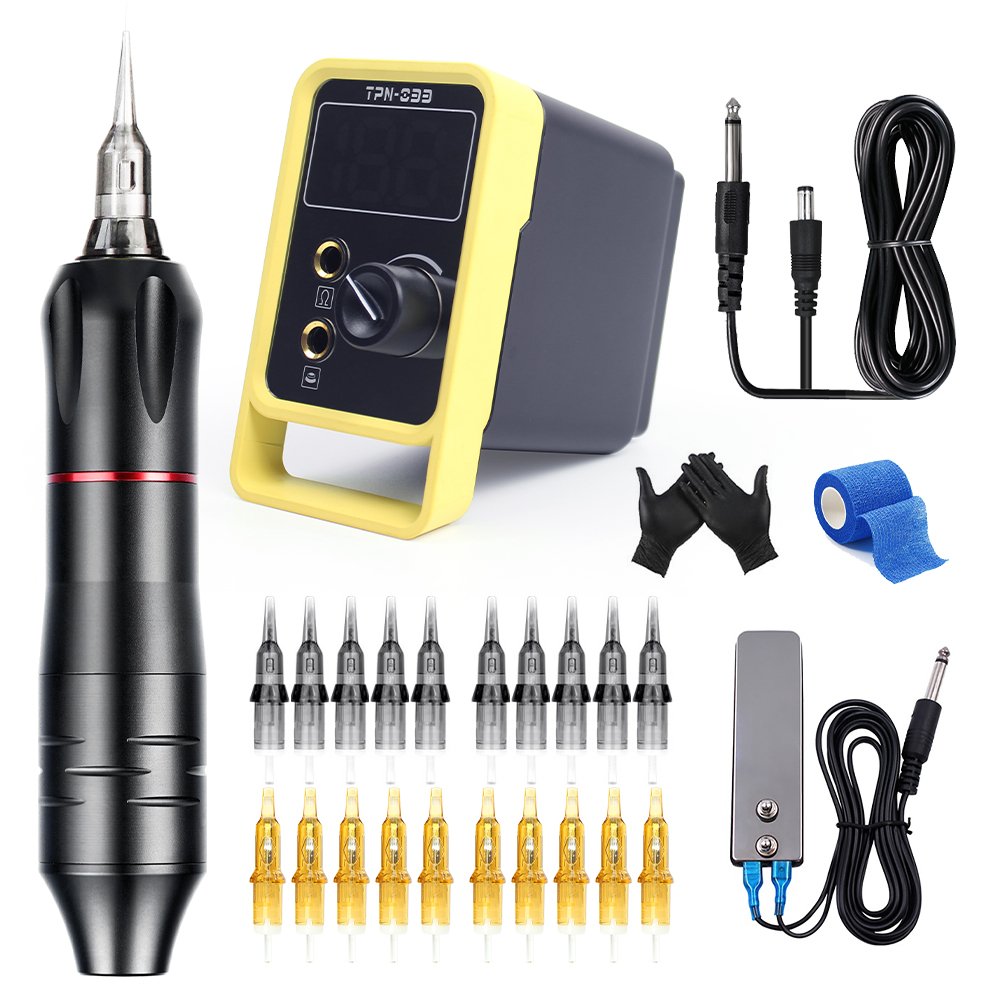 Newest Rotary Tattoo Machine Kit with Universal Tattoo Cartridge Needle Tattoo Machine Full Kits