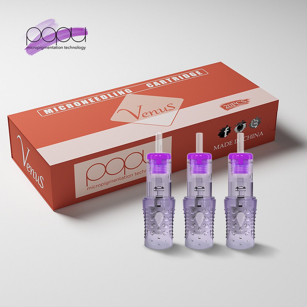 Wholesale POPU Venus 9 /12 /24 /36 /42 Pins Safety Membrane Drive Micro Pigmentation Needles Microneedling for Hair Scalp &MTS