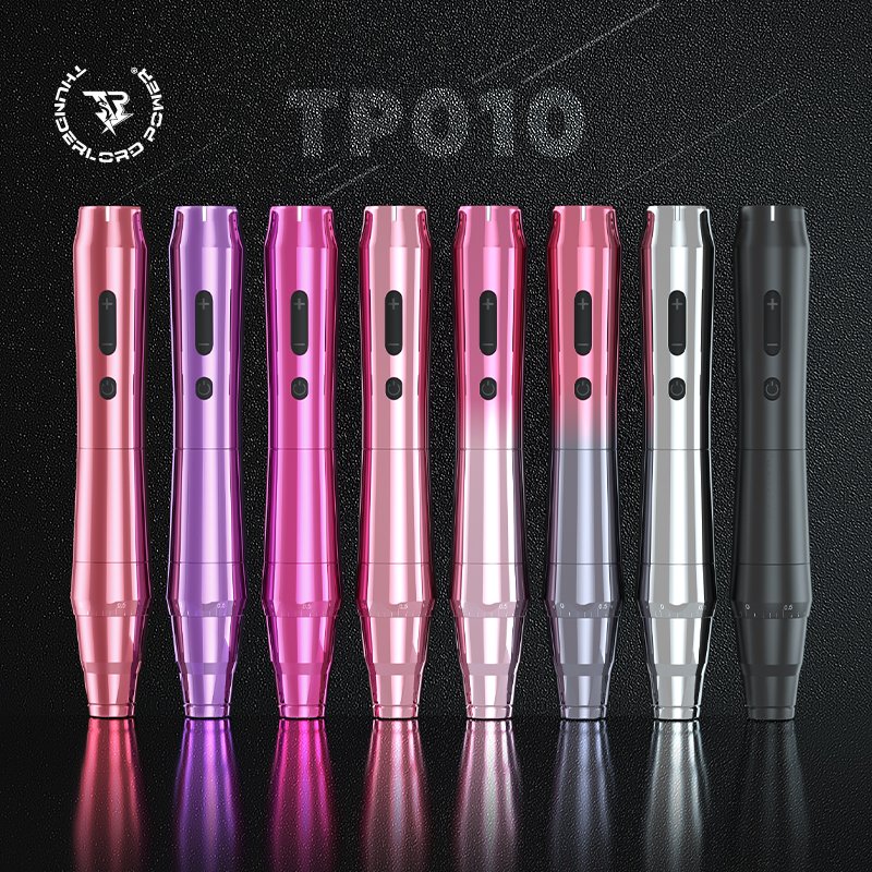 Dermografos manufacturers! TP010 Wireless Dermografo digital permanent makeup tattoo machine low vibration cartridge needle pen