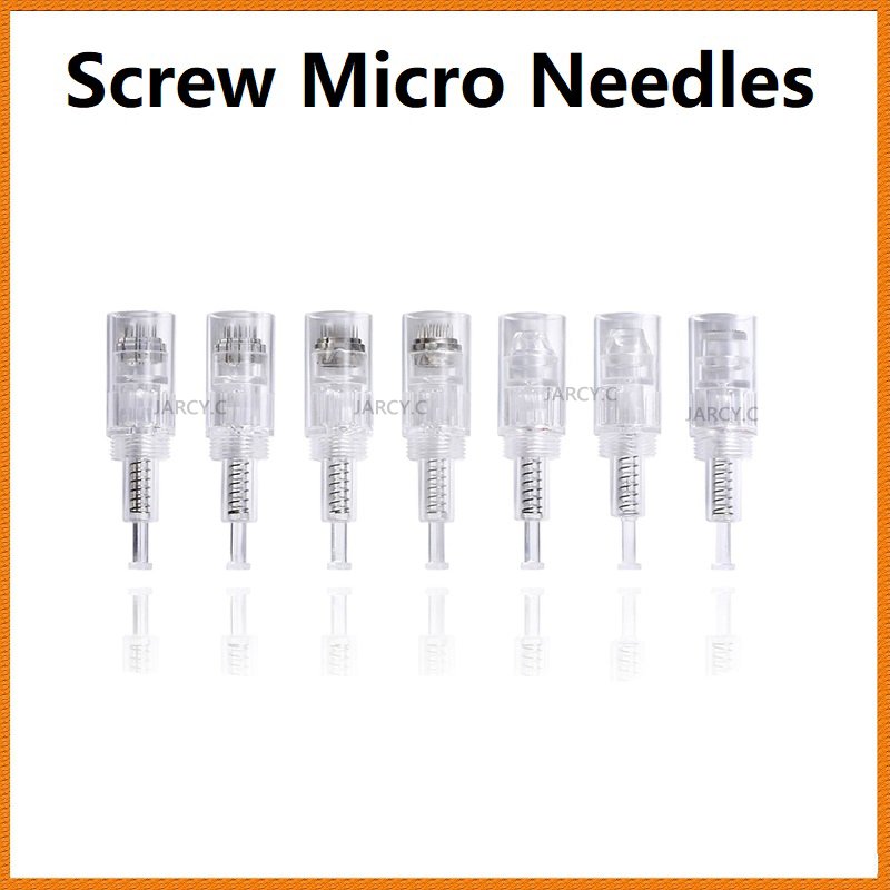 50Pcs Screw Microneedling Cartridge Needles 9/12/36/42Pin Nano Microneedle For Mesotherapy Dr.pen Permanent Makeup Tattoo Pen