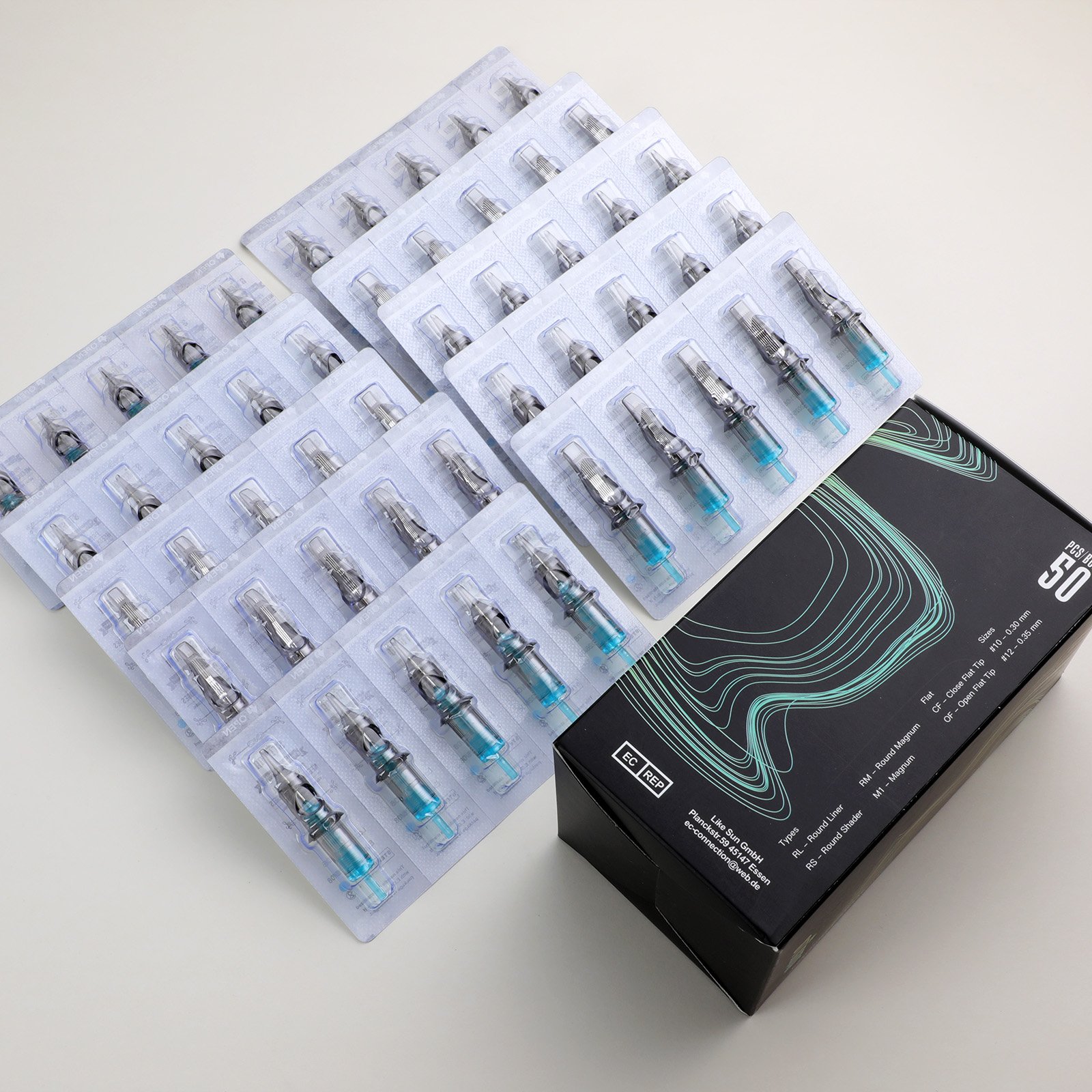 Hot Sell 50 pcs Sterile Disposable Quality Kit Membrane Tattoo Cartridge Needles