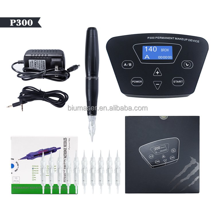 Black Pearl Permanent Makeup Machine - BIOAMSER Dermograph P300 Digital Microblading Permanent Makeup Machines