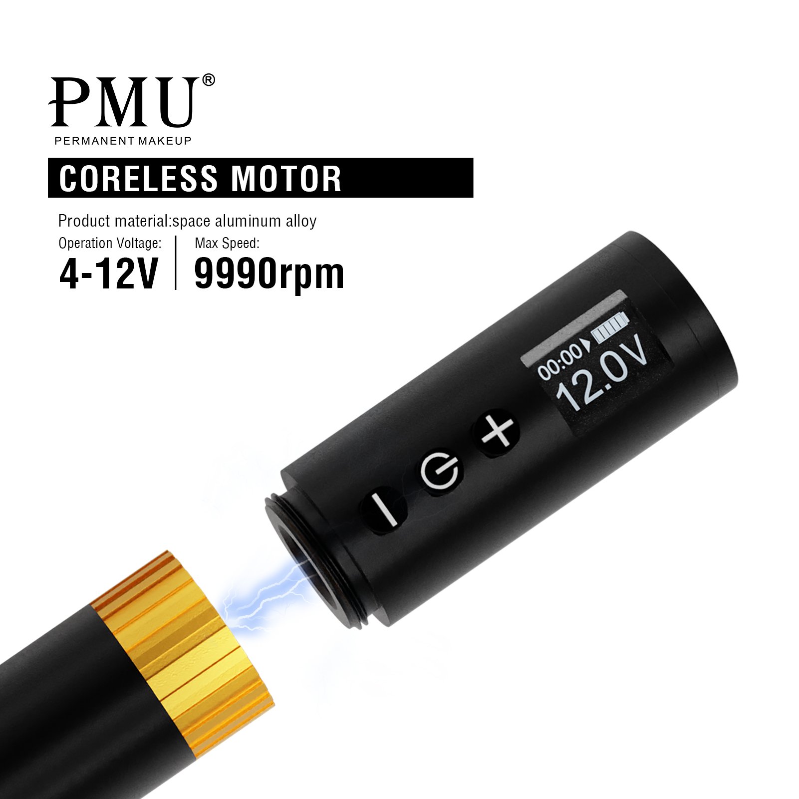 PMU wireless permanent makeup tattoo machine 2.7 stroke with universal cartridge needle