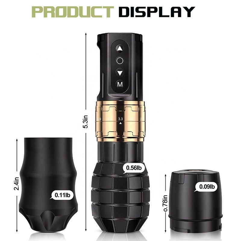 Professional Portable Maxwolf Electric Flux Adjustable Stroke Eyebrow Tattoo Gun Pen Rotary Wireless Kit Tattoo Machine