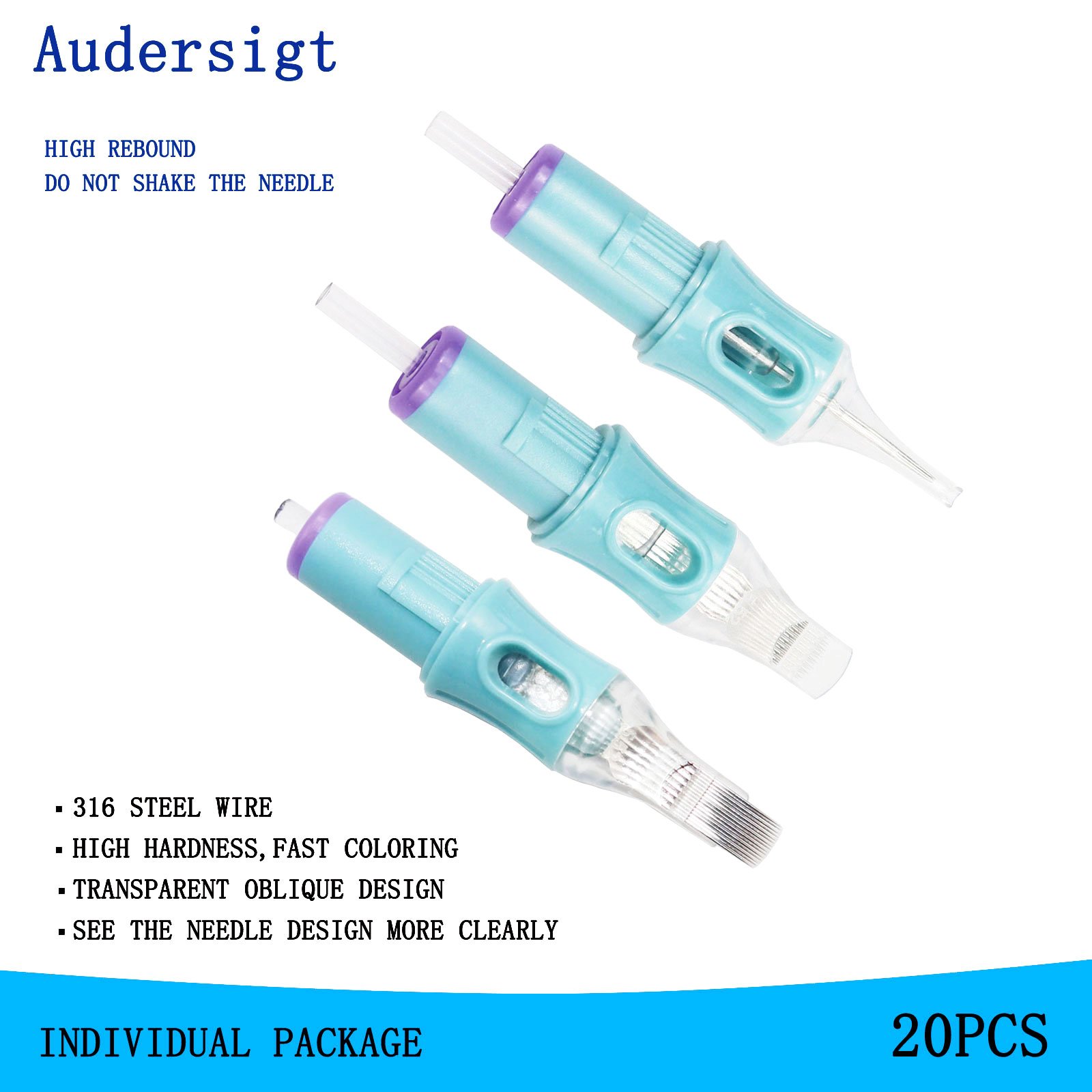 Kissure PMU Tattoo Needle Cartridge Round Liner Needles for Tattoo PMU SMP Eyebrow Eyeliner Lips for Permanent Makeup Pen