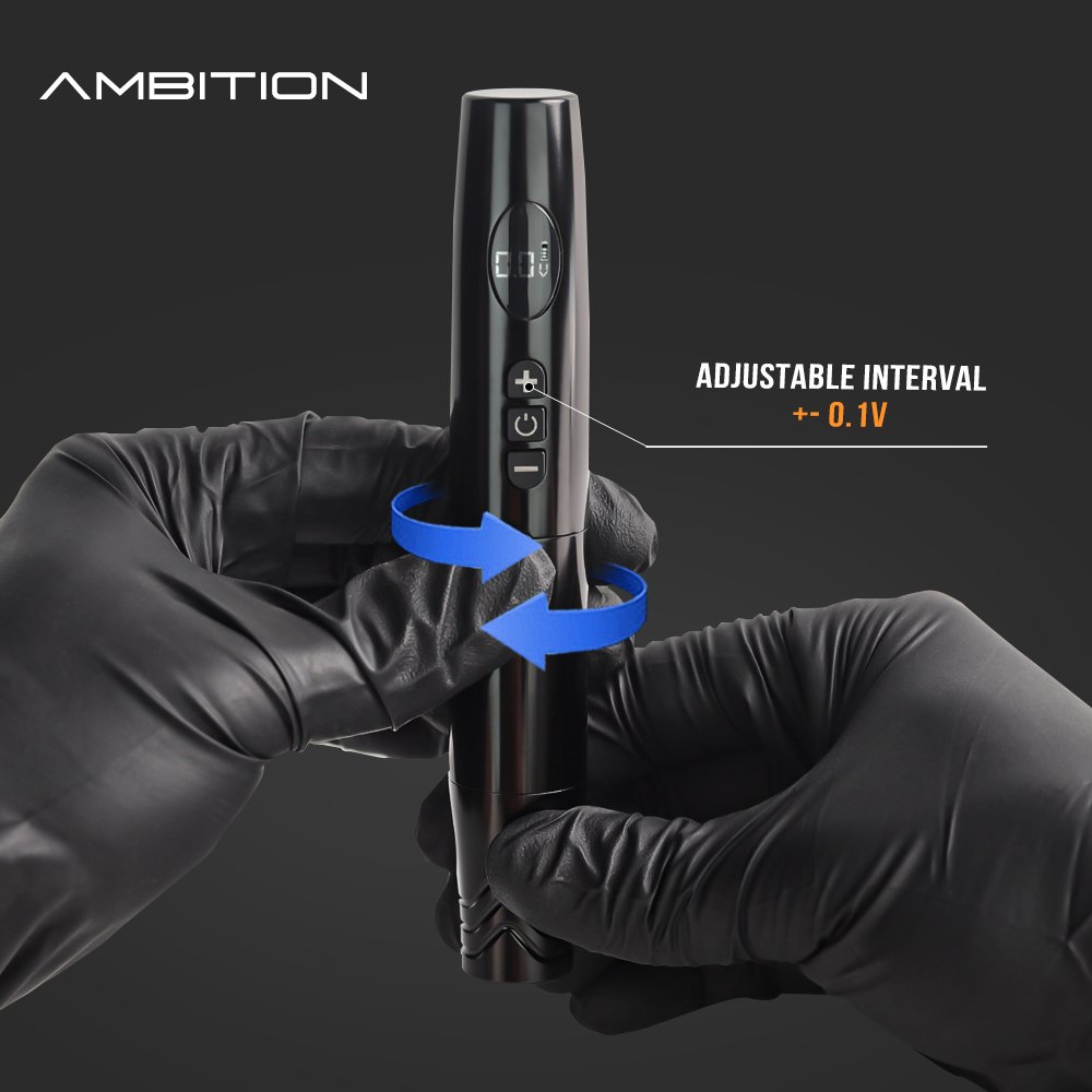 Ambition 900mAh Portable Permanent Makeup Eyebrow Tattoo Pen 3.5mm Stroke Wireless Tattoo Pen Machine for Eyeliner Lips Scalp