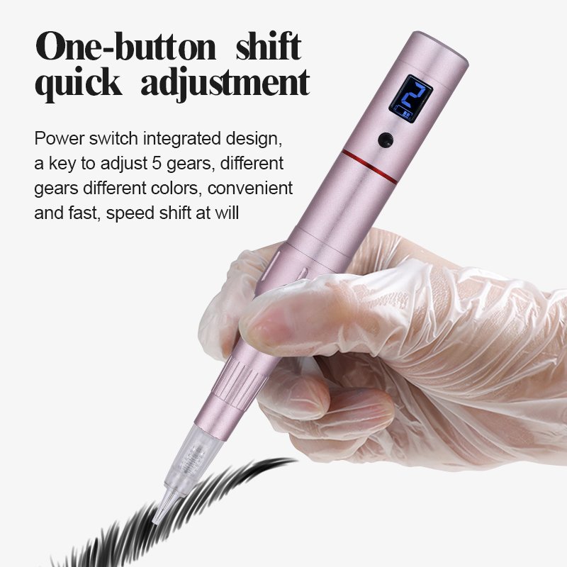 Customized Logo Digital Wireless Scalp Micropigmentation Eyebrow Spmu Rotary Brow Tattoo Machine