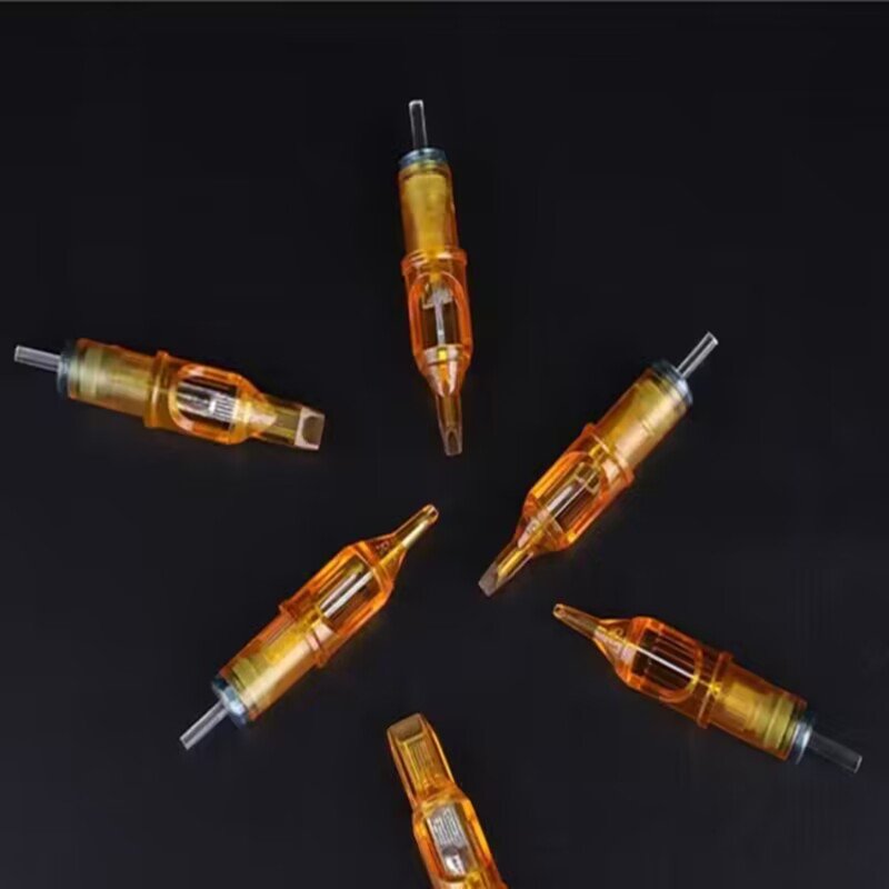 Professional Makeup Cartridge Needles For Tattoo Pen Machine Permanent Tattoo Needles Cartridge 20pcs Yellow Dragonfly I