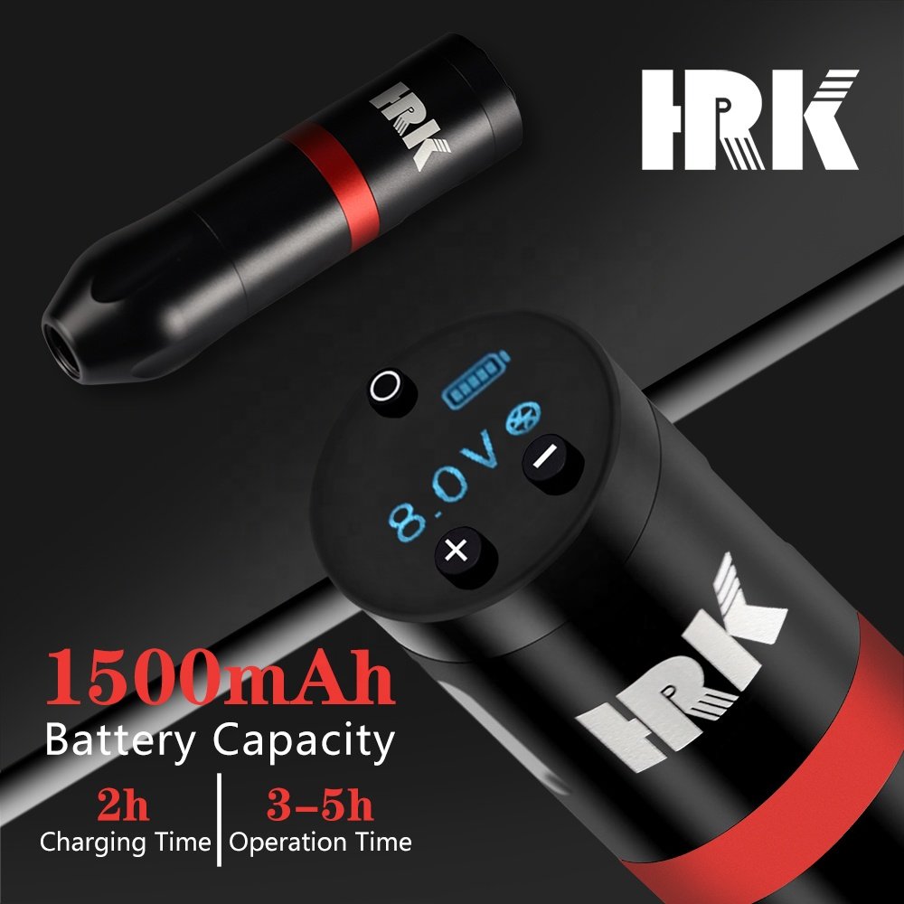Permanent Makeup Tattoo Gun Equipment LED Display HRK Dual Wireless Tattoo Pen Machine