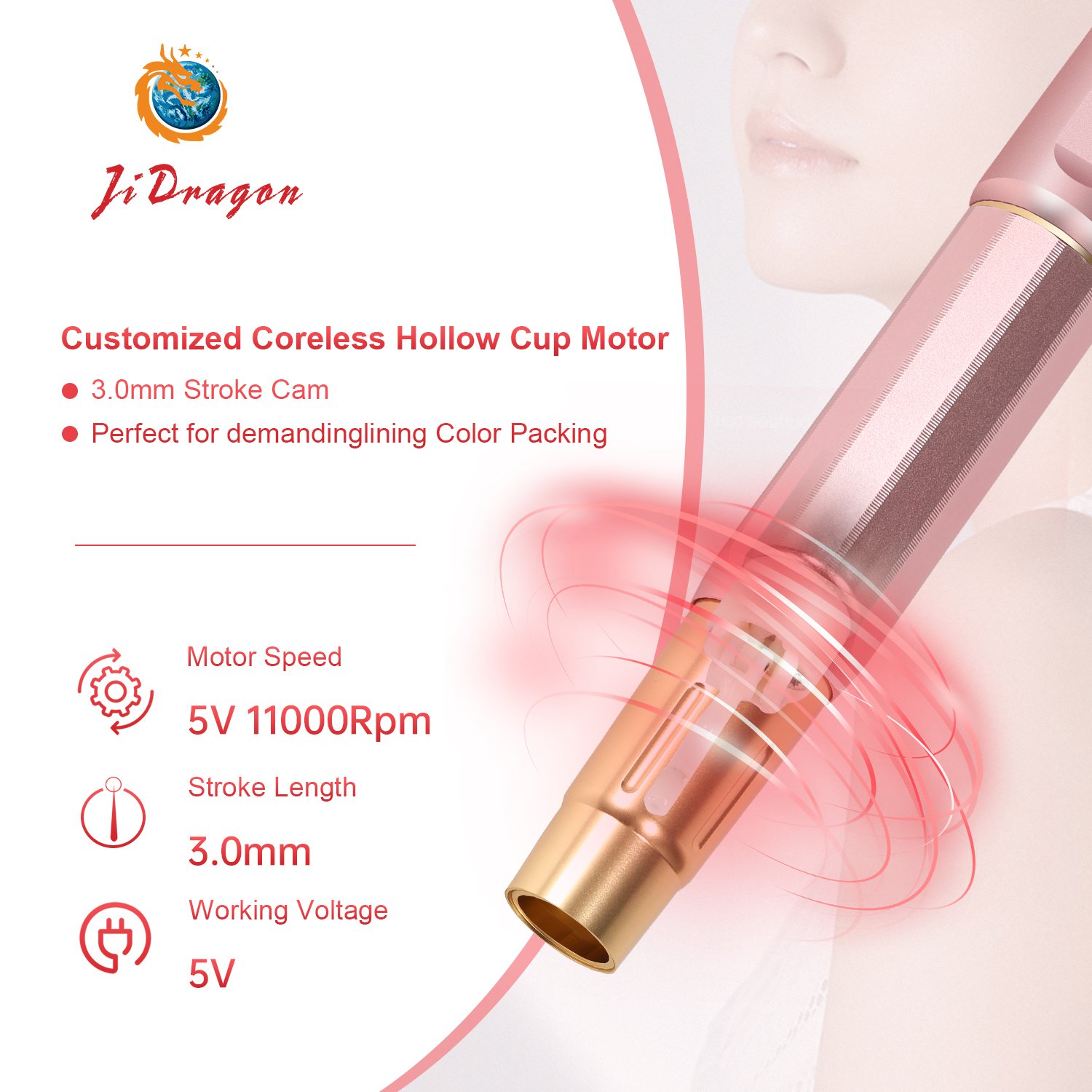 Professional Cordless Tattoo Pen Machine PMU Permanent Makeup Pen for Body Art
