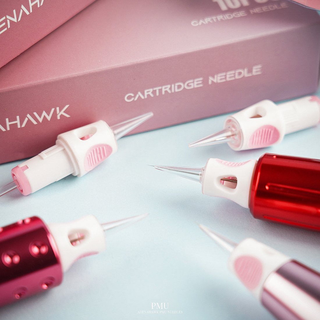 Arenahawk Pink Professional Permanent Makeup Cartridge Needle Box of 10