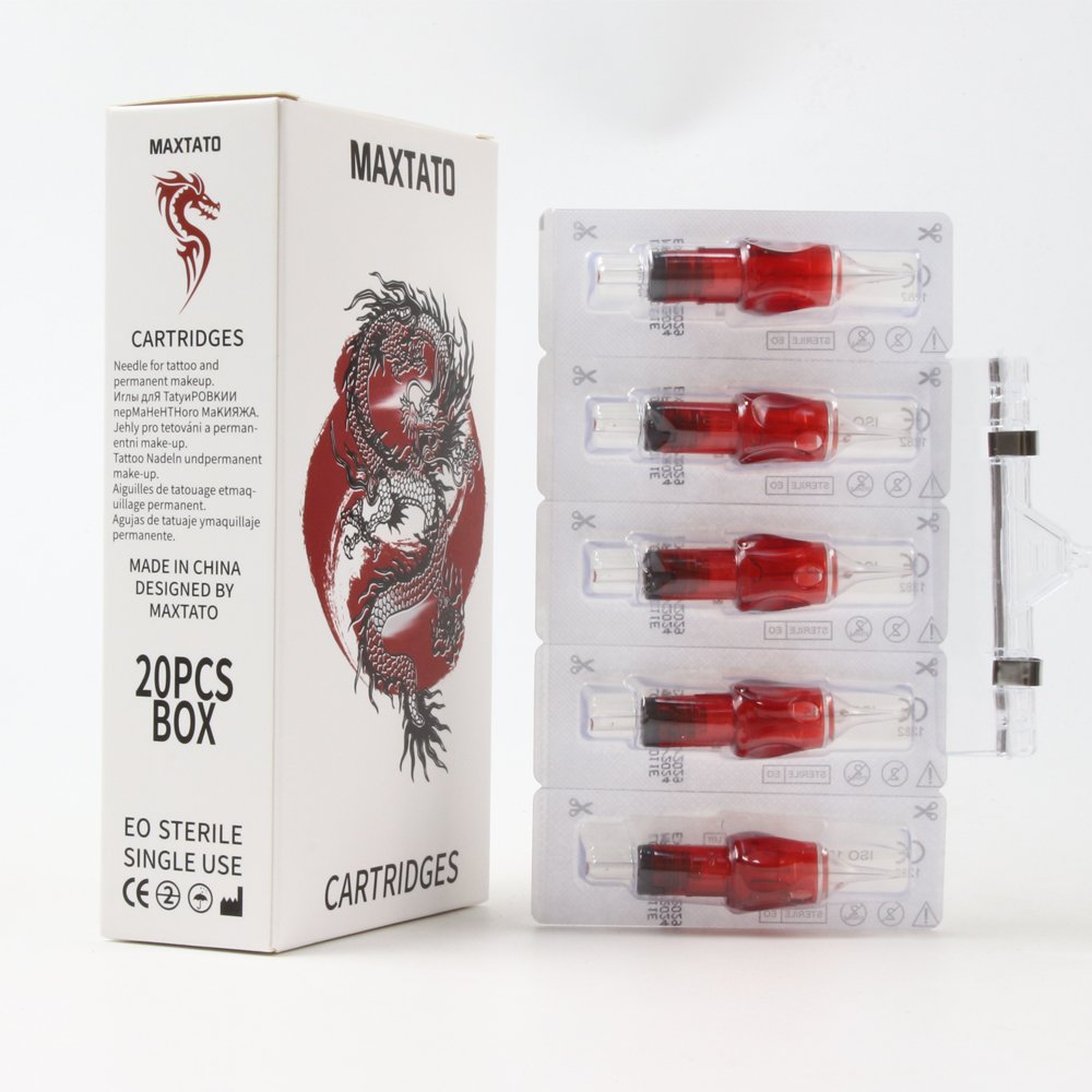 20PCS Tattoo Cartridges RL/RS/RM 0.3MM Bugpin Makeup Safety Tattoo Needles For Wireless Tattoo Machine