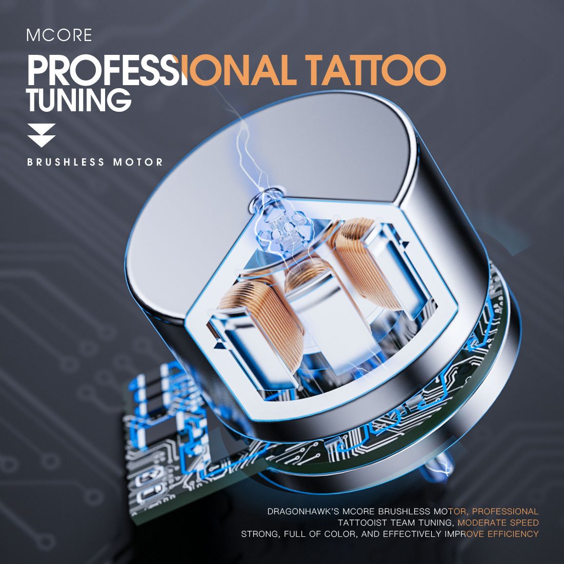 Dragonhawk X7 Wireless Battery tattoo machine permanent makeup