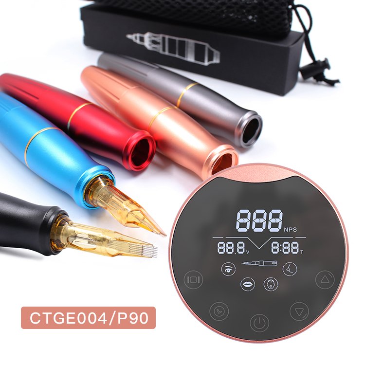 Wholesale Biomaser Factory P90 dermografos tattoo machine kit professional tattoo complet with permanent makeup rotary pen