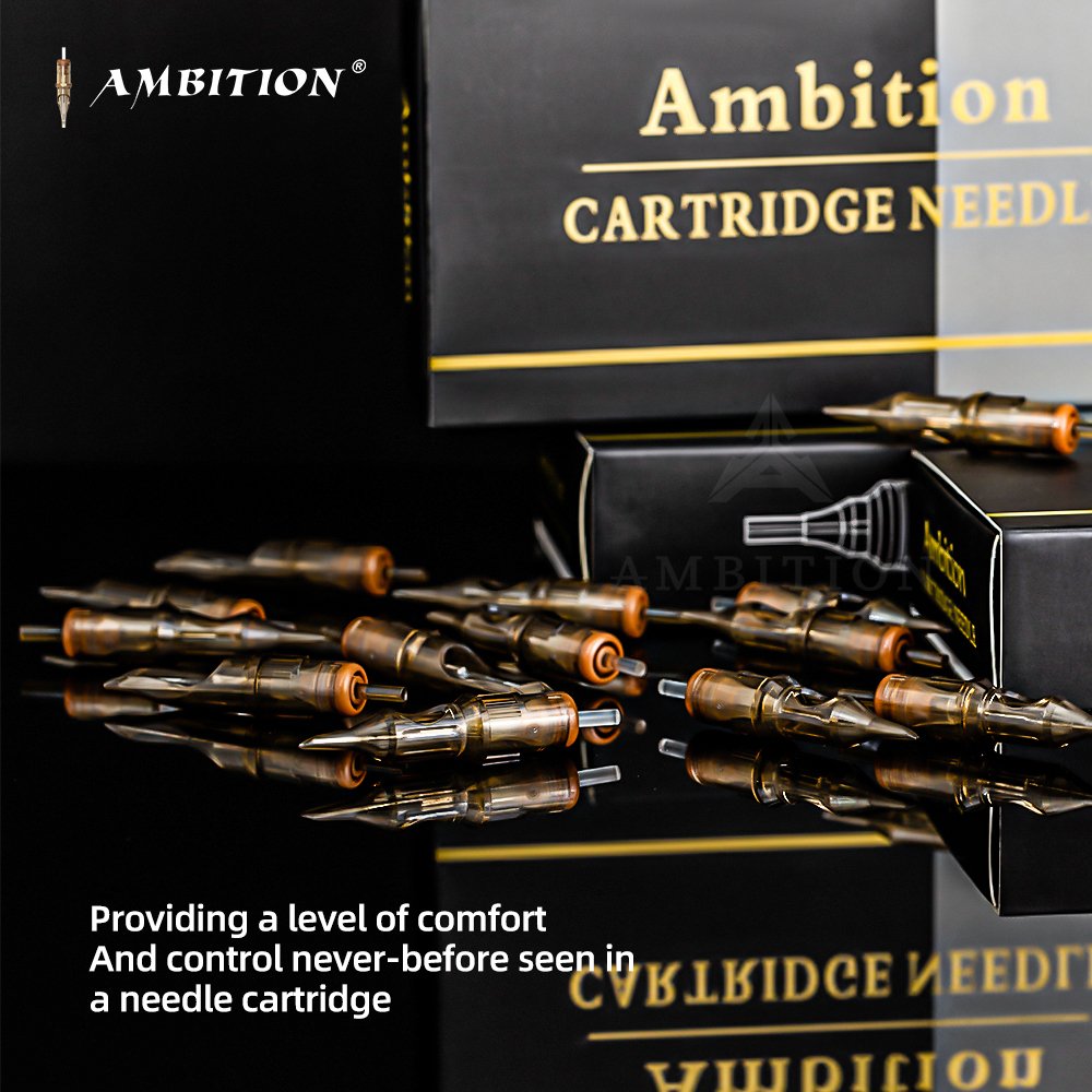 Ambition 20pcs Premium RL Round Liner 1rl 3rl 5rl 7rl 9rl 11rl 14rl Disposable Tattoo Cartridge Needles for Tattoo Machine Grip