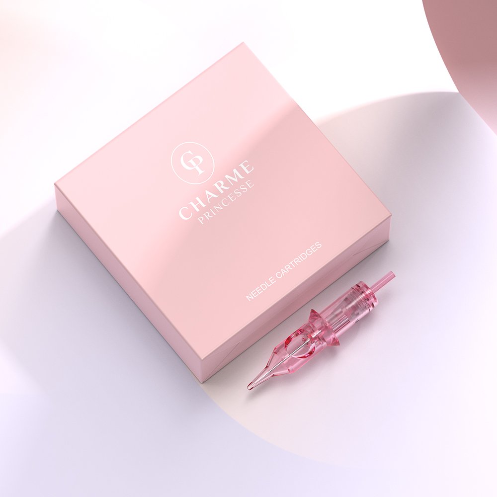 Wholesale Universal SMP Needle Cartridge Pink Shell Microblading Eyebrow Lip Blush Cartridge Single Sterilized Paper Bag Packed