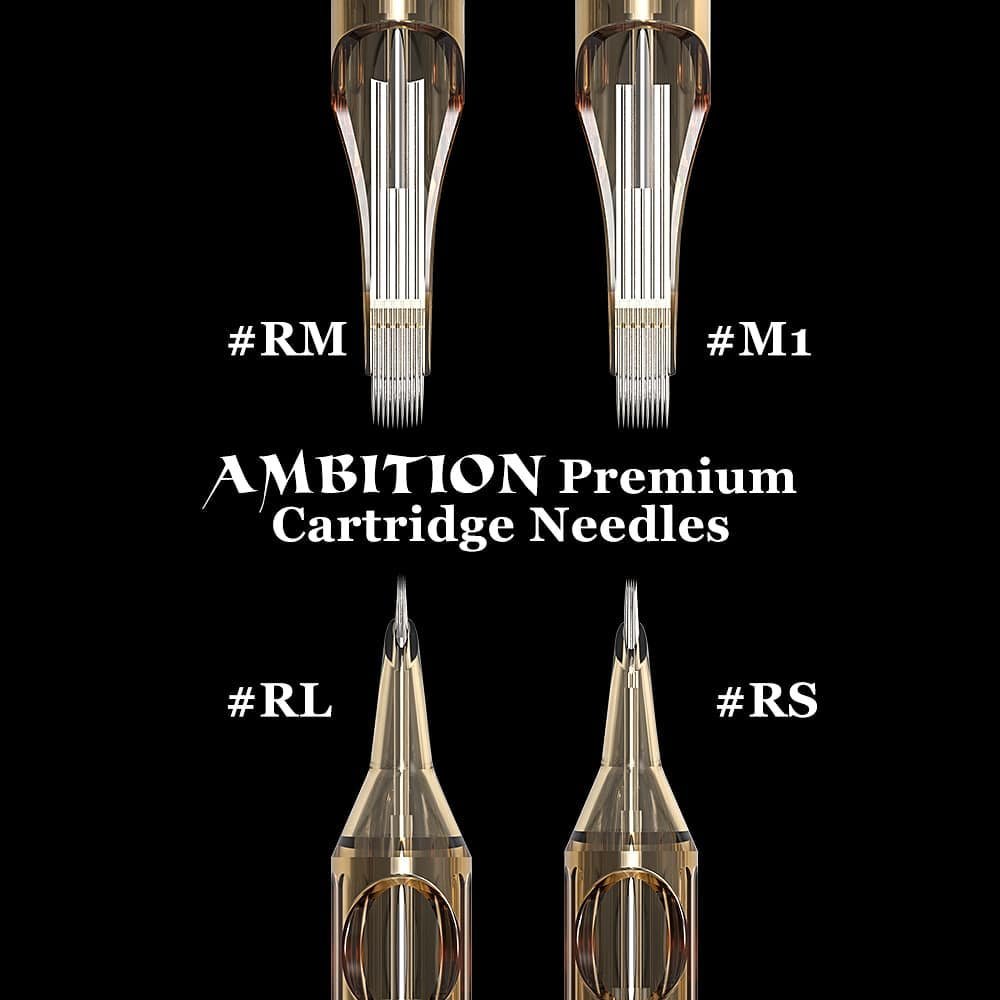 Factory Wholesale Ambition Universal Premium 1rl 3rl 5rl 7rl 9rl Round Liner Shader Curved Magnum Tattoo Needle Cartridge