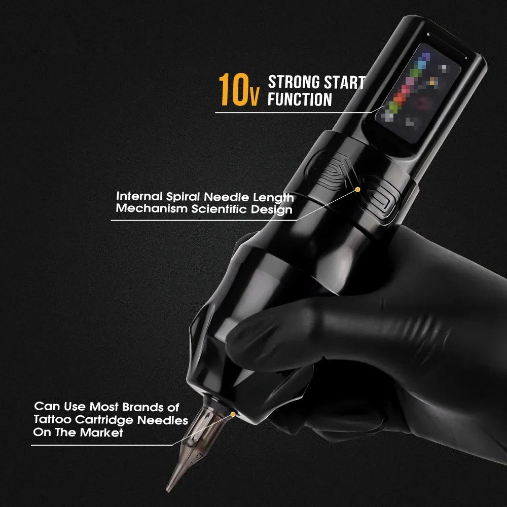 Ambition Professional Japanese Motor Rotary Wireless Tattoo Machine Pen Complete Full Set Kit for Body Art