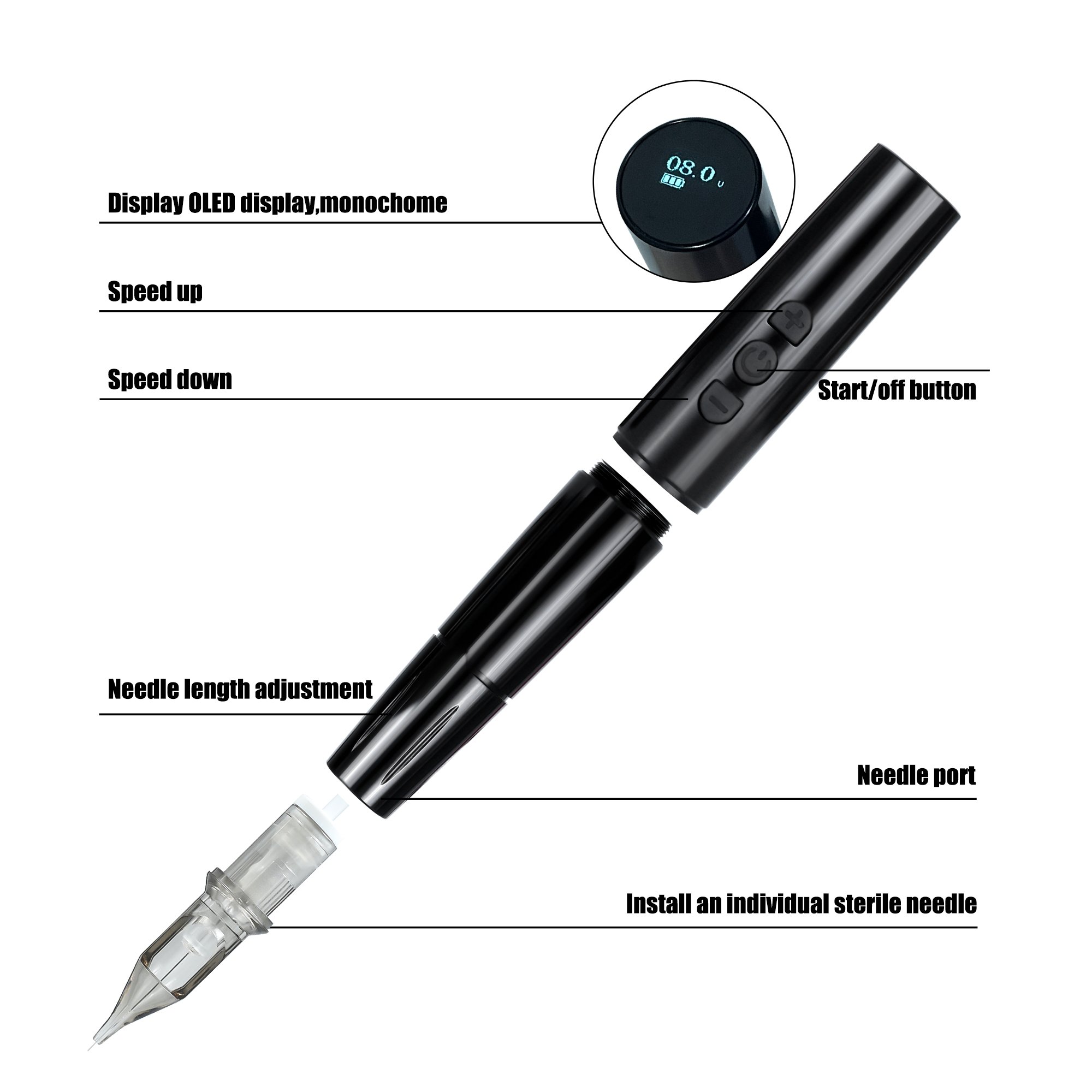 Private Brand YD Blink Mix Dual Battery Wireless Stroke 3mm Permanent Makeup Rotary Tattoo Machine For PMU Academy
