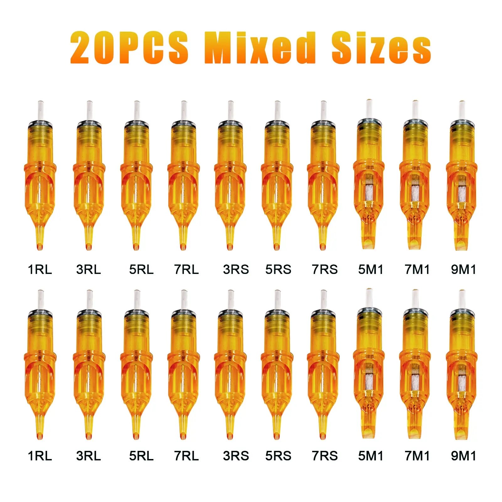 20PCS/lot Tattoo Needles Micropigmentation Permanent Make-Up Eyebrows Eyelinver Lips Microblading needles